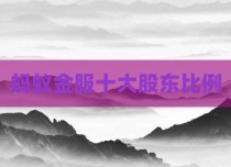 蚂蚁金服十大股东比例