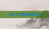 人生十大骗局真相小说