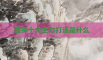 国乒十大主力打法是什么