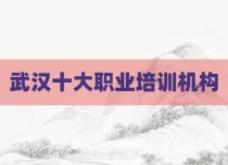 武汉十大职业培训机构
