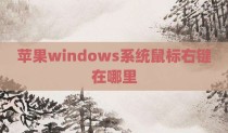 苹果windows系统鼠标右键在哪里