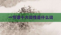 一节课十大词性是什么词