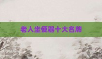 老人坐便器十大名牌