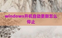 windows开机自动更新怎么停止