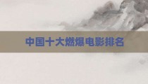 中国十大燃爆电影排名