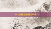 十大流通股东要公示吗