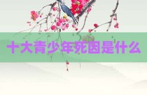 十大青少年死因是什么