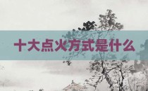 十大点火方式是什么