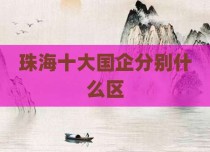 珠海十大国企分别什么区