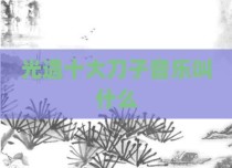 光遇十大刀子音乐叫什么