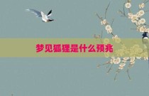 梦见狐狸是什么预兆