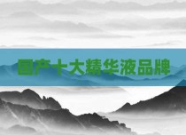 国产十大精华液品牌
