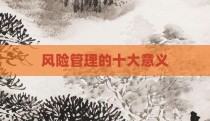 风险管理的十大意义
