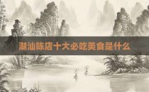 潮汕陈店十大必吃美食是什么