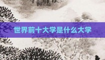 世界前十大学是什么大学