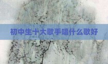 初中生十大歌手唱什么歌好