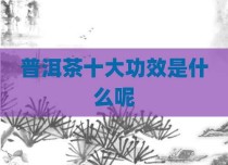 普洱茶十大功效是什么呢