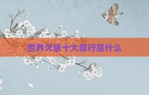 世界欠债十大罪行是什么