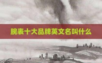 腕表十大品牌英文名叫什么