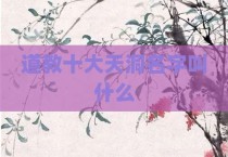 道教十大天洞名字叫什么