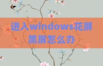 进入windows花屏黑屏怎么办
