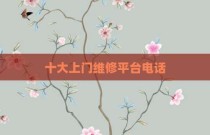 十大上门维修平台电话