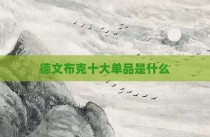 德文布克十大单品是什么