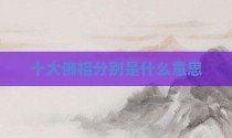 十大佛祖分别是什么意思