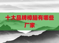 十大品牌樟脑有哪些厂家