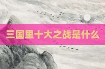 三国里十大之战是什么