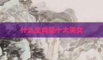 什么生肖是十大美女
