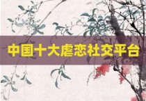 中国十大虐恋社交平台