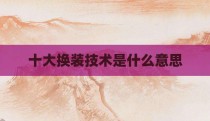 十大换装技术是什么意思