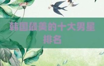 韩国最美的十大男星排名