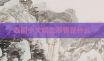 泰国十大禁止事情是什么
