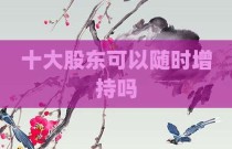 十大股东可以随时增持吗