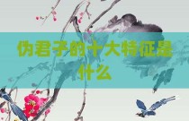 伪君子的十大特征是什么