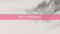 城投十大事件是什么