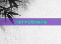 宁波十大垃圾分类排名