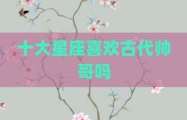 十大星座喜欢古代帅哥吗