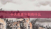 十大名表分别有什么