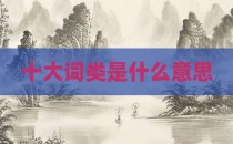 十大词类是什么意思