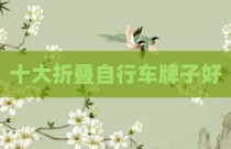 十大折叠自行车牌子好