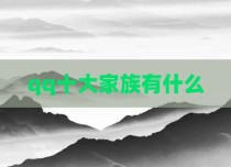 qq十大家族有什么