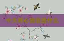 十大开心消息是什么
