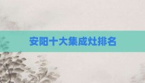 安阳十大集成灶排名