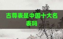 古尊表是中国十大名表吗