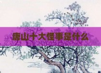 唐山十大怪事是什么