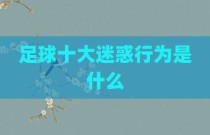足球十大迷惑行为是什么