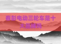 春彭电动三轮车是十大品牌吗